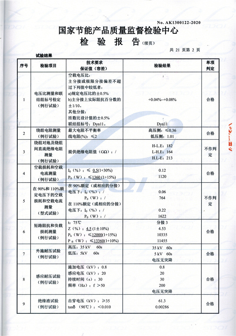 高低压试验报告-S11-1250镇远镇远镇远油浸式变压器-2.jpg